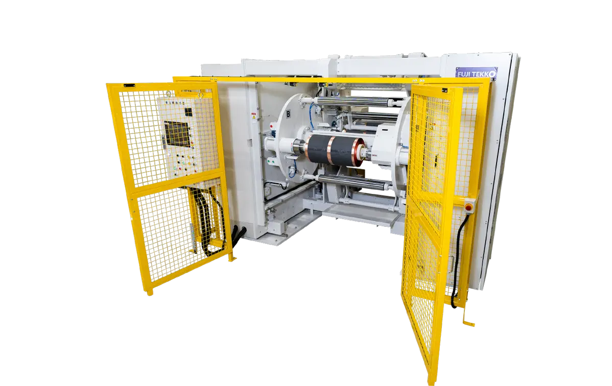 電極塗工用二軸ターレット巻出＋巻取機