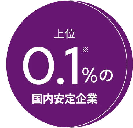 上位0.1%の国内安定企業
